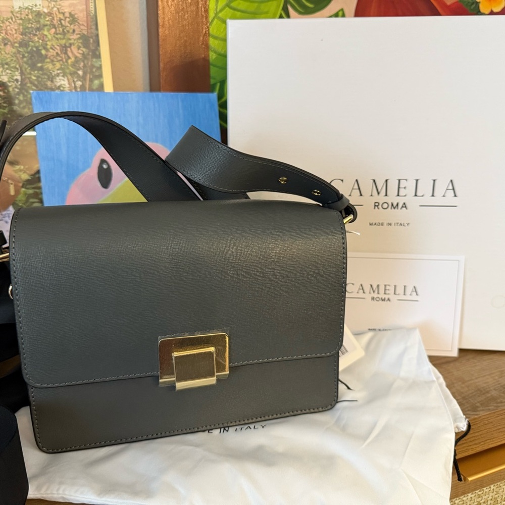 Camelia Roma Dark Gray Crossbody Bag